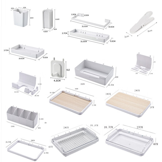 Ouoety runde Lochplattenzubehör 3 cm Loch Entfernung Wand Hanging Rack Teile Anzeige Dekorative Haken Aufbewahrungsbox Clip 3 9930 Quadratische Speicherbox