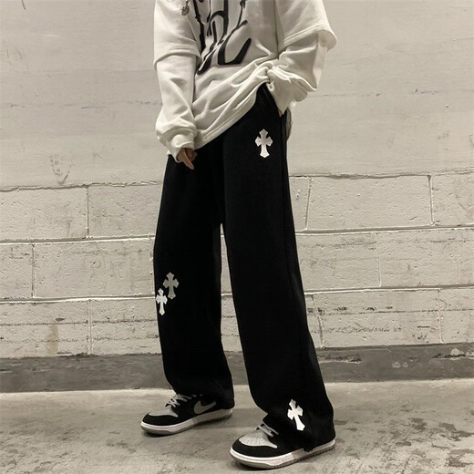 Pantalones yimuqi pou pantalones de otoño high street versátiles versátiles heterosexuales de la calle