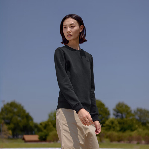Aigle Sweat à sweat extérieur Sports chauds Classic Round Neck Top Women's Black Bh673 38 (165 / 88A)