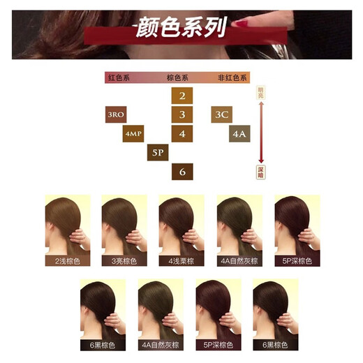 
CIELO Japan imported black hair dye hair covering white hair dye cream plant hair dye products [buy 2 get 1 free, get 3 bottles] Dark brown chestnut 6