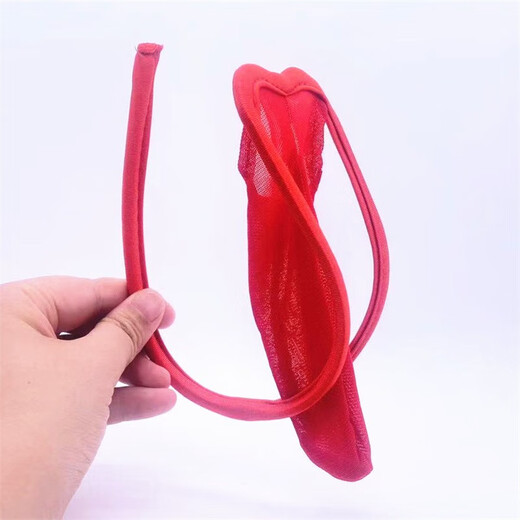 Private Shang New Men's C-string Pants Sexy Transparent Temptation Seamless T-Pants Men's Machine Cover T-Pants One Size Black