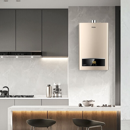 Haier gas water heater natural gas household constant temperature forced exhaust type energy-saving gas-saving instant hot bath intelligent variable frequency fan patented anti-freeze door-to-door delivery and installation consultation surprise 13L UTS ECO energy saving
