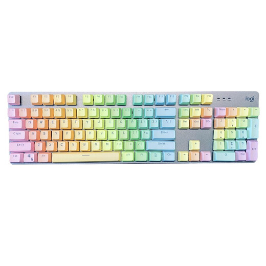 罗技（Logitech） K845机械键盘 有线全尺寸104键背光电竞蓝色妖姬机械TTC轴办公游戏键盘 台式机外接笔记本电脑 K845青轴-黑桃Q键帽