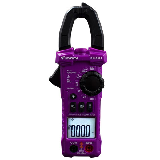 XMSJ拓伏锐TOPFORZA钳形表数字真有效值交流钳型多用表智能防烧数显电 基础款LED照明 DM-9901