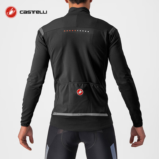 Castelli scorpion cycling jersey men's autumn and winter windproof and water-repellent professional racing bicycle long-sleeved jacket 4522511 085 light black L