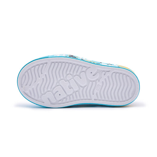 Einheimische Frühlings- und Sommer -neue Pixel -Ära atmungsaktive Männer und Frauen Kinderhöhlenschuhe Strand Kindersandalen - neues weißes Pixel entlang Strip Champagner Blau 28