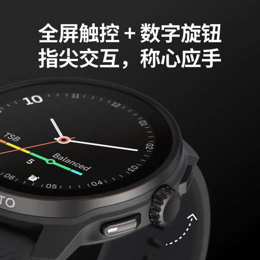 颂拓（SUUNTO）RACE S 心率血氧双频定位跑步户外运动智能手表 钛合金-石墨灰
