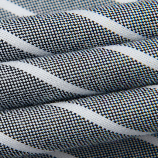 HAZZYS men's wide and narrow vertical striped cotton long-sleeved shirt ASCZK1BCK17 black BK 180/100A50