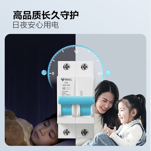 公牛（BULL）空开保护器家用漏电断路器1p2p3p4p三相四线总开关总闸63a 1P 32A空开【独立包装】