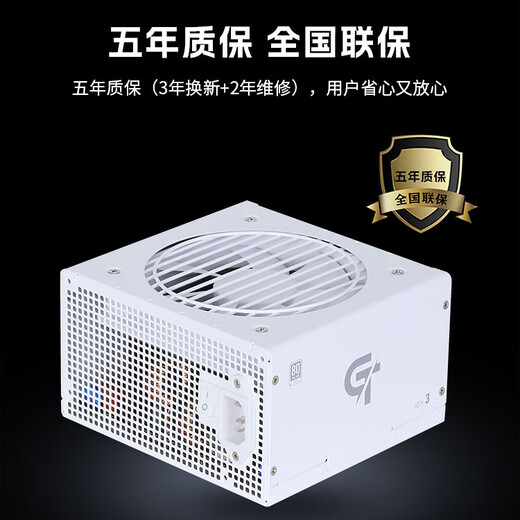 先马（SAMA）GT850W白色 ATX3台式电脑电源 12V-2X6显卡供电/80PLUS金牌电源/全模组/14CM短机身/5080
