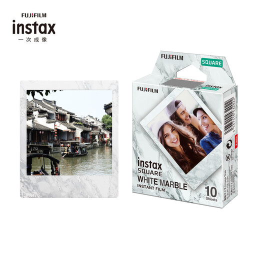 INSTAX Fuji instax polaroid square photo paper white marble single package 10 sheets