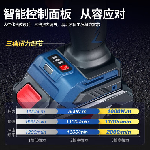
Dongcheng brushless rechargeable impact air cannon with high torque DCPB998/698 auto repair tower infrastructure electric wrench [1288 auto repair special] double electric 4.0