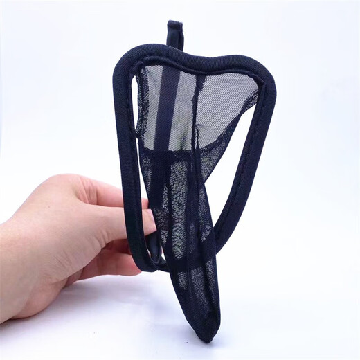 Private Shang New Men's C-string Pants Sexy Transparent Temptation Seamless T-Pants Men's Machine Cover T-Pants One Size Black