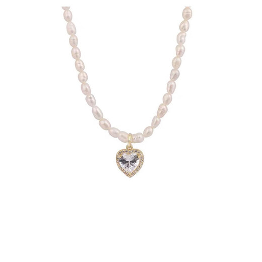 Baroque pearl pendant minky design cream sweetheart freshwater necklace love lock cream sweetheart necklace one