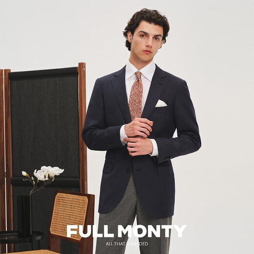 Full Monty [Italien importiert VBC] Anzug Jacke Herren Business Professional Woll Anzug Anzug High-End Singles Navy Blue 1293 42