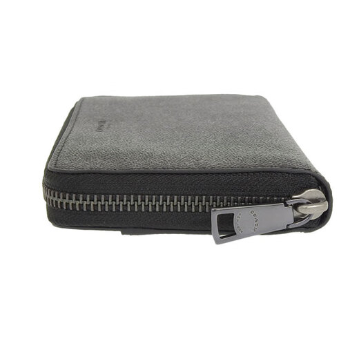 CoaCH (COACH) men's wallet long zipper rounded corner men's wallet classic wrist bag Japanese direct mail black