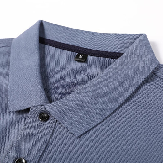 Uston Paul Pure Cotton à manches longues T-shirt Men de base brodé de revers masculin 2023 Nouveau t-shirt en vrac