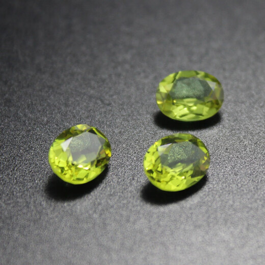Chinese Valentine's Day Gift Peridot August Birthstone Yellow Green Bare Stone Sun Gemstone Yellow Oval (10X12mm)