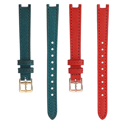 Zhuo Lei is adapted to COACH PARK small green watch 14503534/3894 women's small size notch leather watch strap blue-rose gold buckle interface width: 12mm