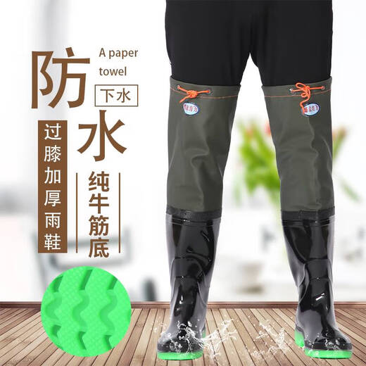 Kasper Snake Anti-Snake Rain Boots Thickened Breeding Farm Snake Bite Water Shoes Over Knee Mid-Cylinder High-Cylinder Rain Boots Ultra-High-Cylinder Long-Cylinder Fishing Boots 60cm Over Knee Thickened Rain Boots 216 Standard Size 46 8bc