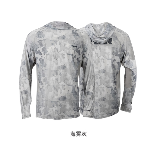 RVVR new RVVR sun protection clothing outdoor sports ice silk quick-drying sun protection clothing breathable lure fishing clothing 24 types of ice silk sun protection clothing sea fog gray L