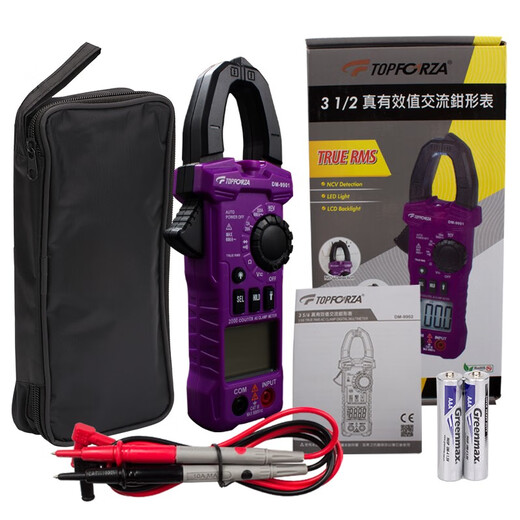 
XMSJ Tofurui TOPFORZA clamp meter digital real-value AC clamp type multi-purpose meter intelligent anti-burn digital display basic LED lighting DM-9901