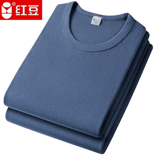 
Red Bean Men's Pure Cotton Autumn Clothes and Autumn Pants Set Thin 100% Cotton Underwear Mid-high-neck Round-neck Loose Cotton Sweater Base Round-neck Pure Cotton Dark Gray Set 3XL (185) (170-195Jin[Jin is equal to 0.5 kg])