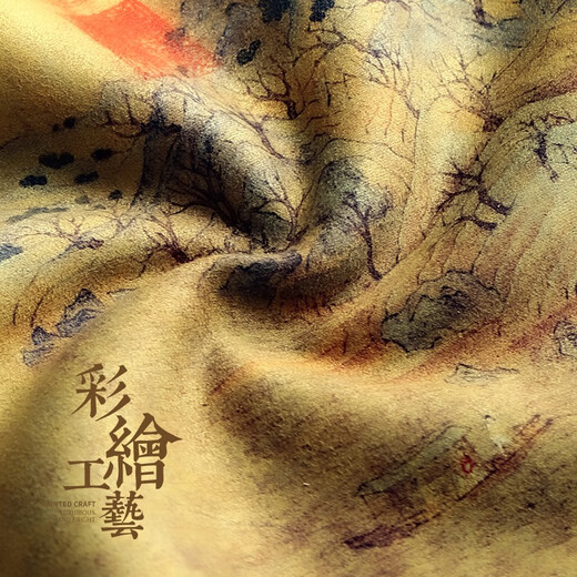 Shangyanfang large tea towel tea cup tea mat Chinese tablecloth pot absorbent tea towel tea set cover tea cloth rectangular painted-Peach Blossom Spring tea towel