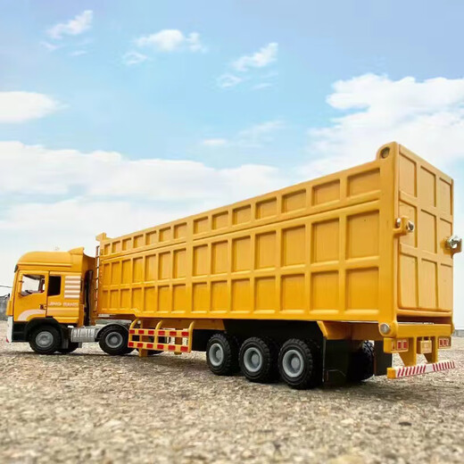 Mengbuluo heavy-duty simulation alloy large truck dump truck transport truck bulldozer + medium-sized dump truck