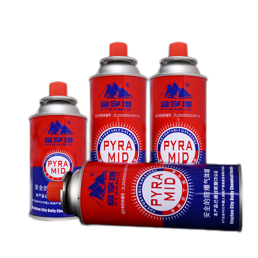 Pyramid (PYRAMID) cassette stove gas tank portable outdoor liquefied gas tank explosion-proof gas bottle butane gas tank spray gun gas Pyramid 220g*4 pieces