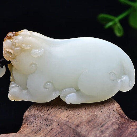 可玉可求 和田玉貔貅吊坠 男女款玉石貔貅玉坠挂件 玉石挂件 糖羊脂白玉 M9273z