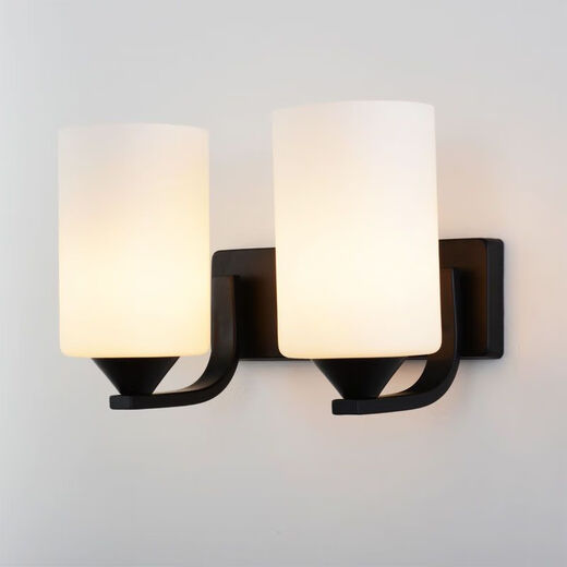 Yaotian simple modern fashion creative bedside glass wall lamp with switch living room lamp bedroom lamp aisle lamp indoor wall lamp chrome single head without switch E27*12 watt LED white light bulb