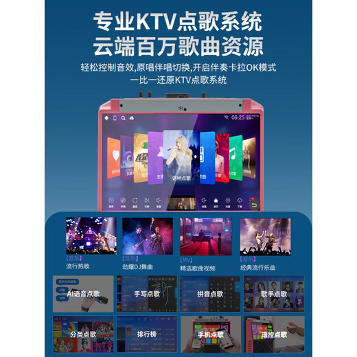 Jinzheng square dance audio with display screen wireless microphone Bluetooth home ktv singing karaoke karaoke machine integrated video outdoor trolley speaker outdoor audio 1033 21# Bluetooth version (without microphone) + 64G USB flash drive