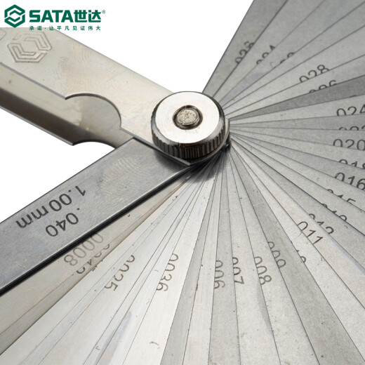 Sata hardware tools 32-piece set metric and inch wedge feeler gauge gap gauge thickness gauge plug gauge (minimum price of 2 pieces) 09407
