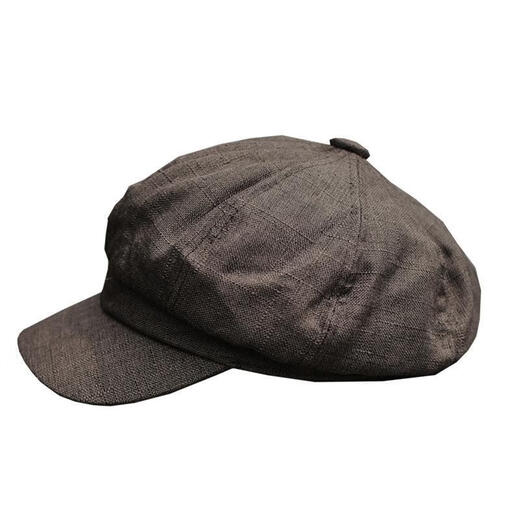 Orange tart Japanese retro literary versatile octagonal hat men's summer thin British newsboy hat beret painter hat trendy hat brown one size fits all including adjustment rope (56-58c)