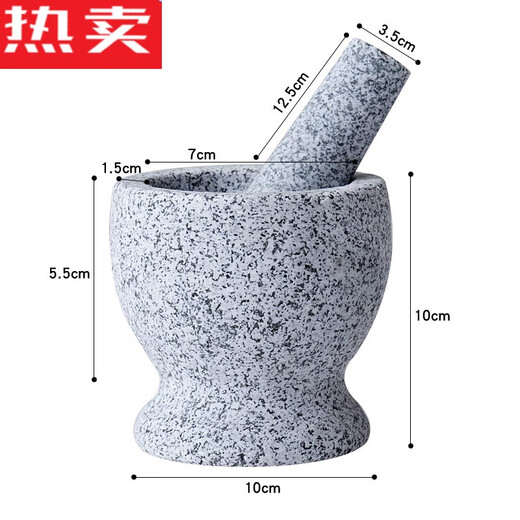 Japan imported quality garlic masher stone mortar household garlic masher grinder granite mash jar masher manual granite high waist large size