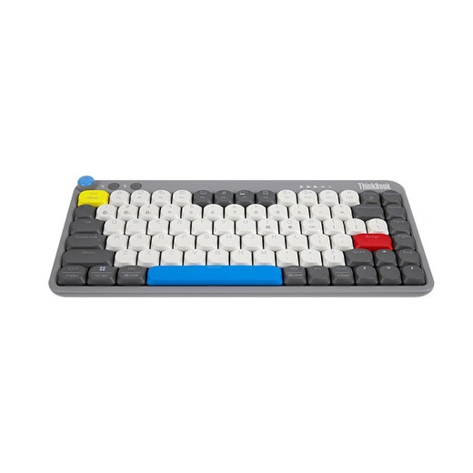 Lenovo Thinkbook Drei-Mode Kabelbluetooth Mechanische Tastatur Zwei-Farben-Taste Viergang Backlight Verstellbarer 83-Key-benutzerdefinierte Low-Achs-Laptop Desktop Universal Thin Grey mit niedriger Achse