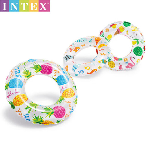INTEX inflatable floating ring swimming equipment swimming ring children's swimming ring lifebuoy armpit ring 3-6 years old random 59230