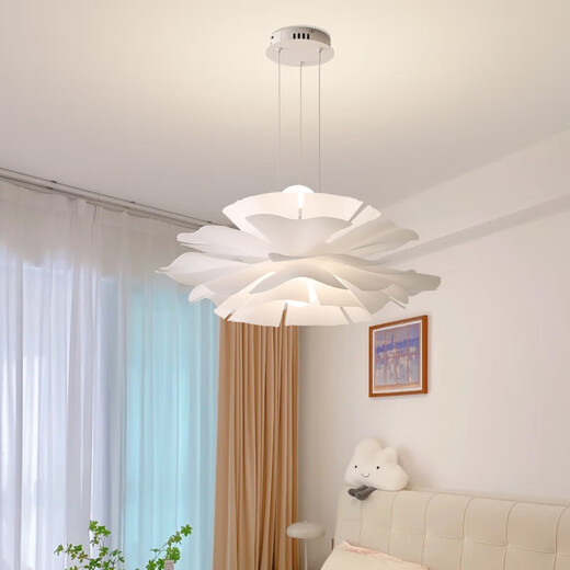 Die Jiangong -Lampensammlung 2025 Wohnzimmer Schlafzimmer Lampe Esszimmer Lampe Schlafzimmer Kronleuchter 2023 Neues nordisches Internet -Promi Kreativität 9272 Weiß 45 cm drei Farben