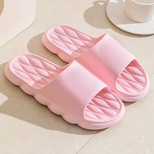 IQGD Hausschuhe Damen Bodensandalen Herren Badezimmer Innen- und Außenbekleidung Zuhause 20007 Yunduo Lingge Pink 40-41