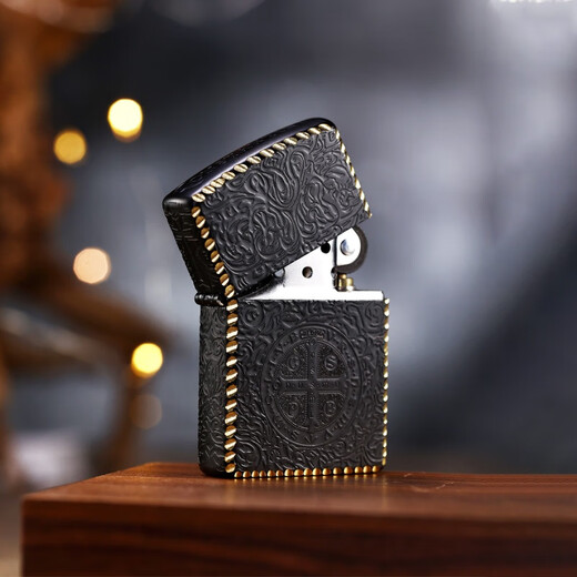 Zippo Original Lighter Zhibao Bite Edge Deep Turved Tallado Constantino Regalo de regalo de hombres a prueba de viento Constantino (independiente) (DY9902ZB) Tamaño único
