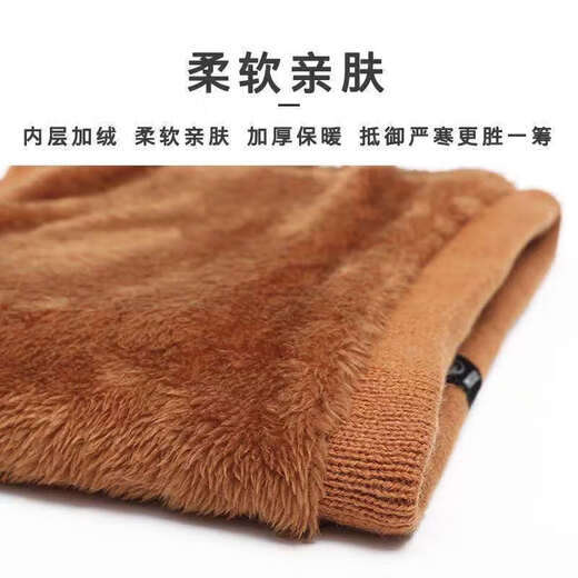 Xunliba scarf winter men's warm neck scarf women's velvet thickened cold mask cycling windproof face and neck scarf knitted velvet scarf gray