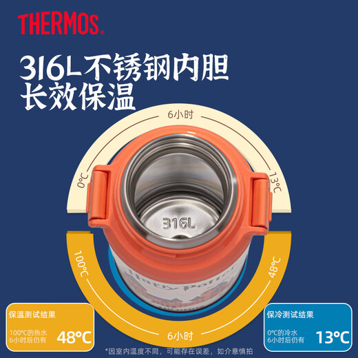 Thermos children's thermos cup straw water cup students must start school large-capacity kettle Harry Potter men's 600ml orange black