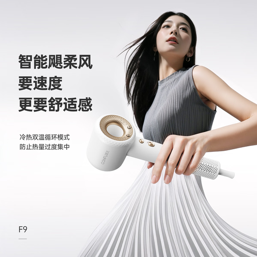CONFU high-speed hair dryer hollow leafless birthday gift for girlfriend home high-power high-wind plasma hair dryer F9 white national subsidy