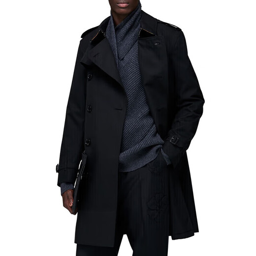 Burberry Kensington Series Men's Men's Black Pure Cotton Mid-Longle Burwer Burw3894BCKBR04800 52