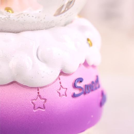 TaTanice crystal ball music box desktop ornament snow music box children's glowing toys to send girls to students' day gifts