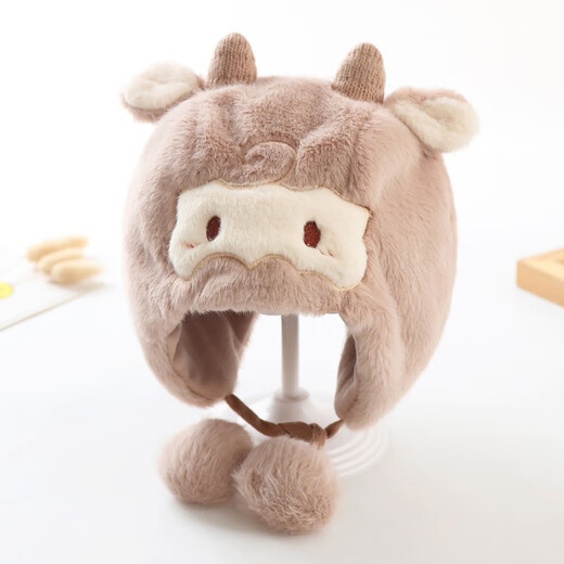 Benasci Baby Hut im Herbst und Winter verdickter warmer Ohrschutz Wolle Hut Hut Kind und Kleinkindjunge und Mädchen Winter Lei Feng Hut Kinderhut mx854-gelbe 5-18 Monate (42-48 cm)