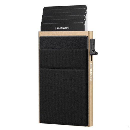 Qimo Anti-Magnetic Automatic Card Bag and Card Cover Shield RFID RFID Anti-theft Bank Card clip NFC Card de gran capacidad Gris