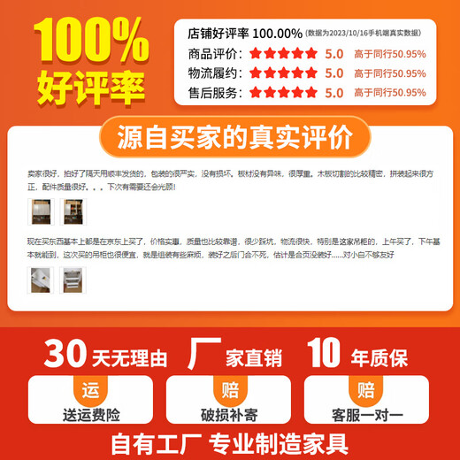 Oushitang solid wood kitchen wall cabinet wall cabinet bedroom wall-mounted balcony simple wall-mounted cabinet bathroom bathroom storage top cabinet length 90 * depth 30 * height 80 three doors E0 grade solid wood assembly