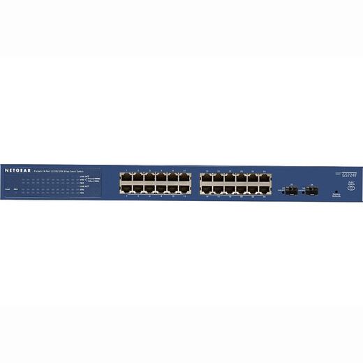 Netgear GS724TV6 Gigabit Electric de 24 puertos + 2 puertos Gigabit Fiber Fiber Puerto de gestión inteligente Switch/Office Network Monitoring AVB Software autorizado